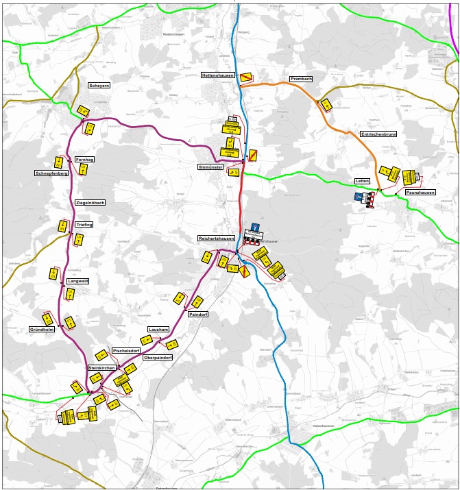 Bauabschnitt 2 Übersicht mit Umleitung Bauabschnitt 2 Übersicht mit Umleitung